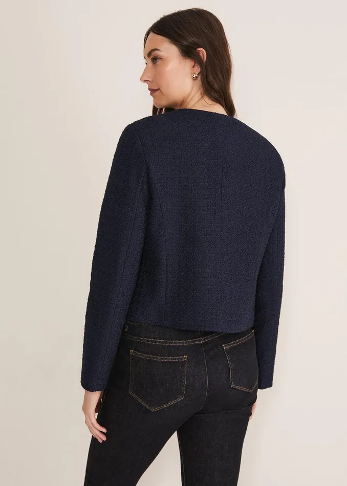 Women Phase Eight Jackets Ripley Tweed Jacket Navy