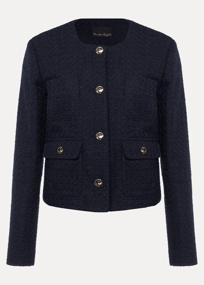Women Phase Eight Jackets Ripley Tweed Jacket Navy