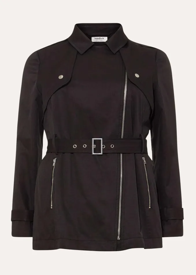 Women Phase Eight Jackets Rose Soft Biker Coat Black
