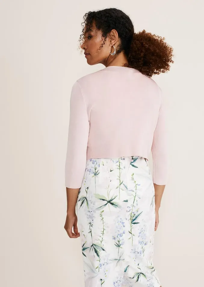 Women Phase Eight Jackets Salma Lightweight Knitted Jacket Antique Rose