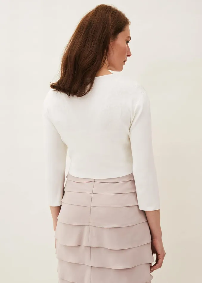 Women Phase Eight Jackets Salma Lightweight Knitted Jacket Ivory