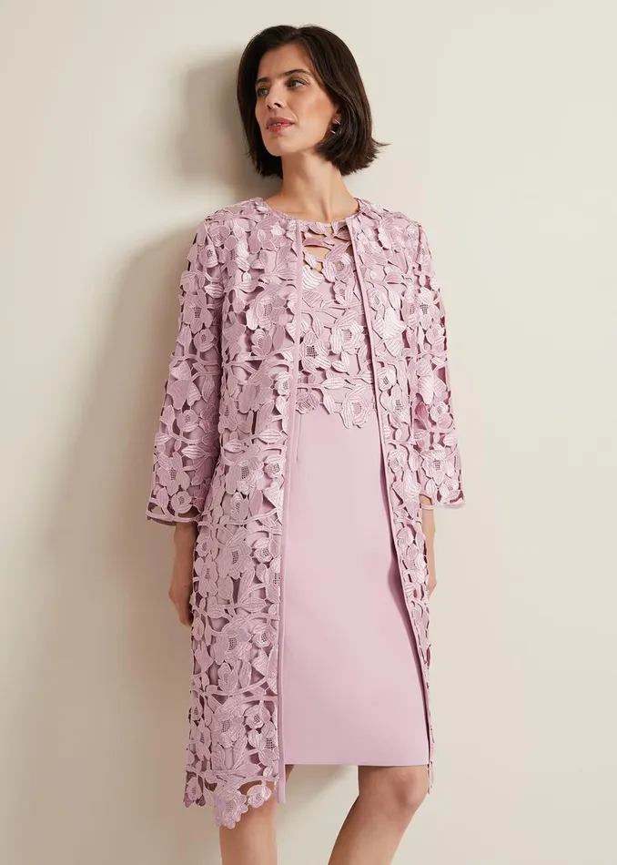 Women Phase Eight Jackets Tallula Lace Coat Pink