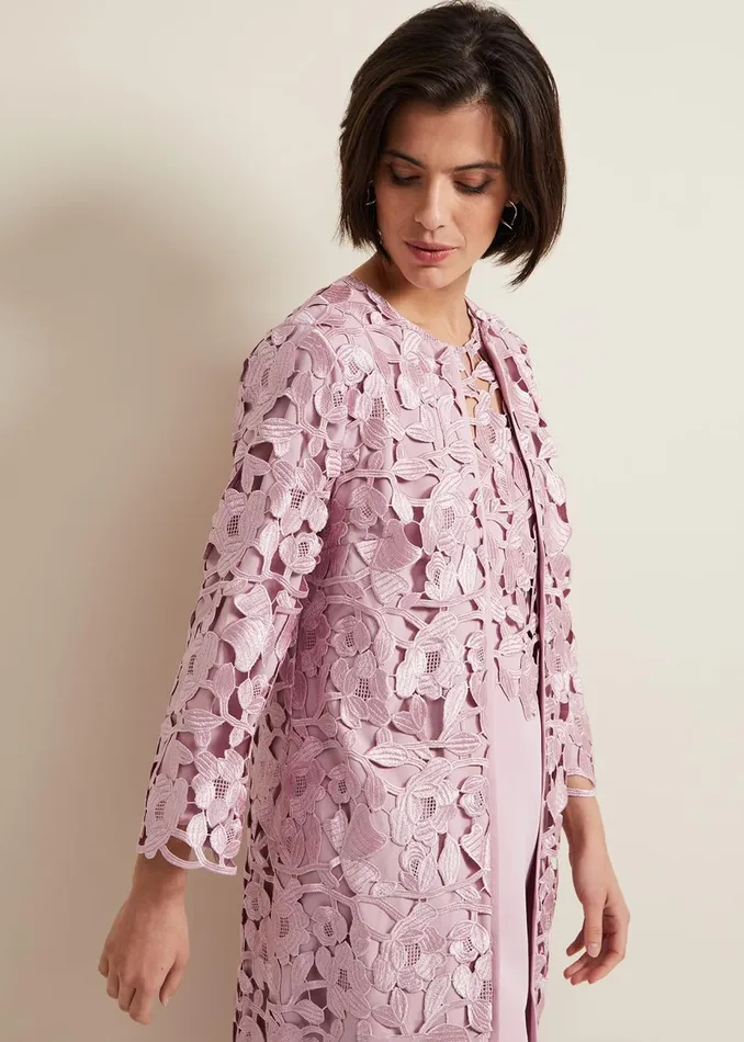 Women Phase Eight Jackets Tallula Lace Coat Pink