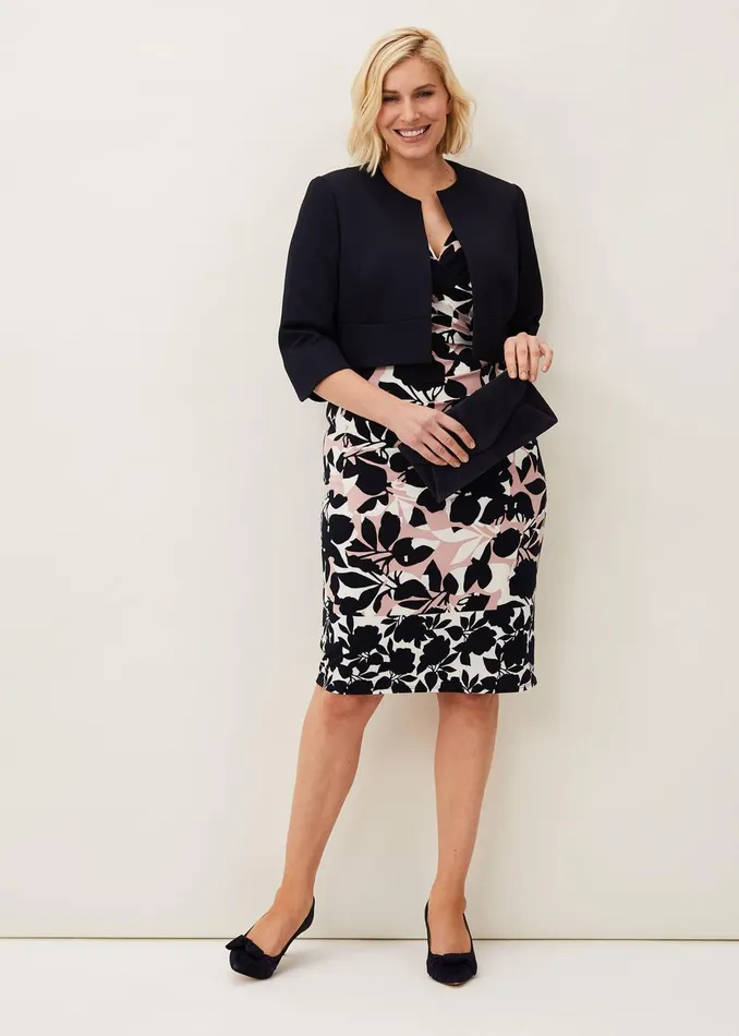 Women Phase Eight Jackets Tara Textured Jacket Navy