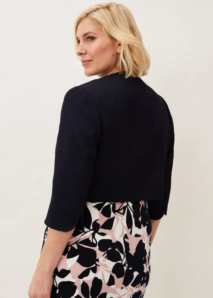Women Phase Eight Jackets Tara Textured Jacket Navy