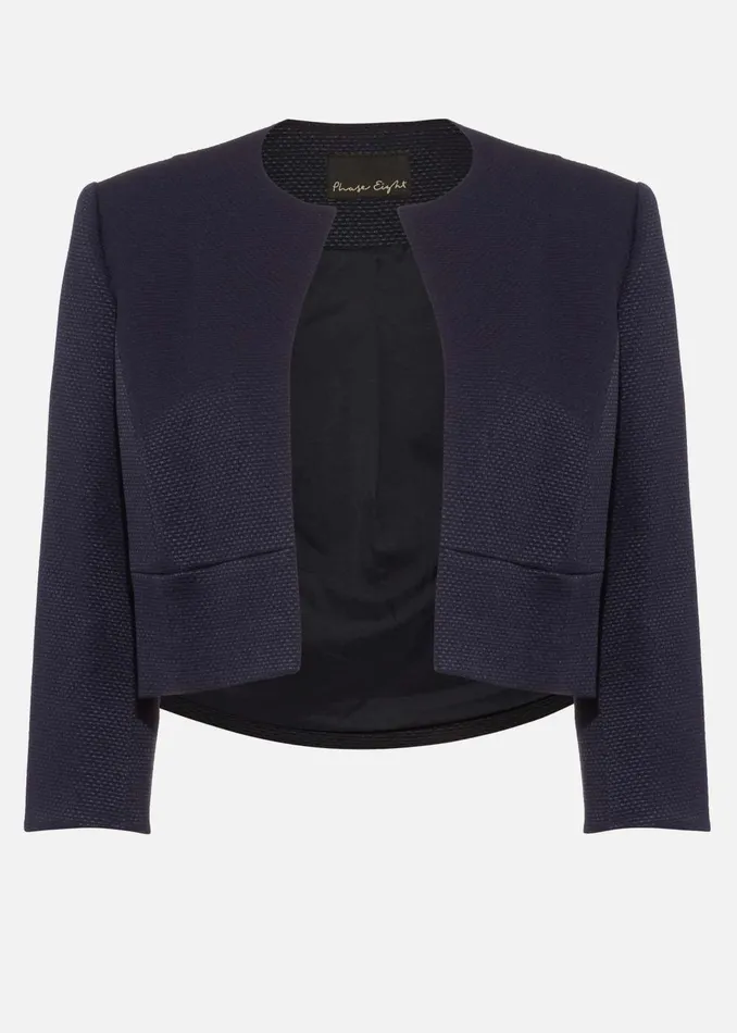 Women Phase Eight Jackets Tara Textured Jacket Navy