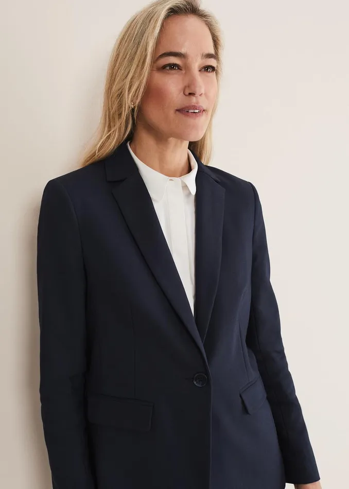 Women Phase Eight Jackets Ulrica Navy Blazer Midnight
