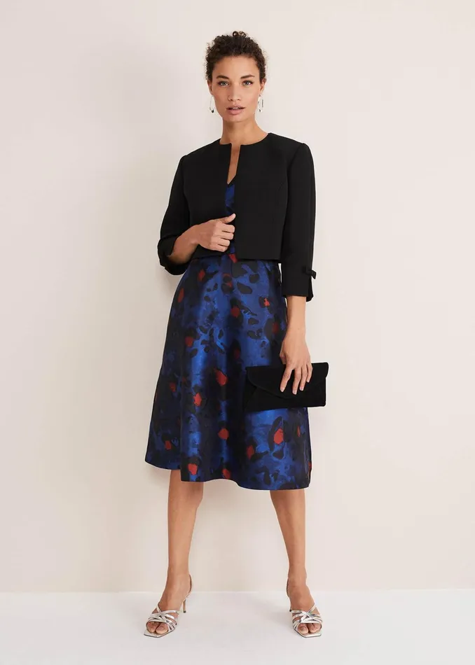 Women Phase Eight Jackets Zoelle Bow Detail Jacket Black