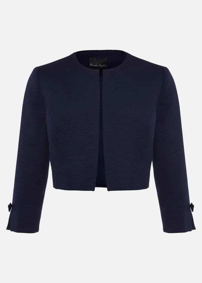 Women Phase Eight Jackets Zoelle Bow Detail Jacket French Navy