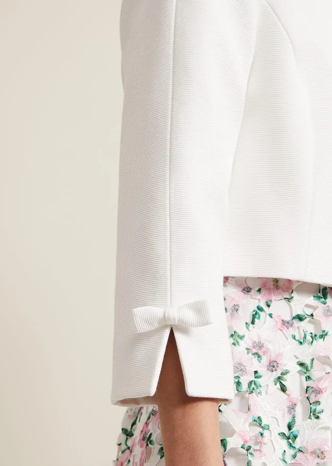 Women Phase Eight Jackets Zoelle Bow Jacket Ivory