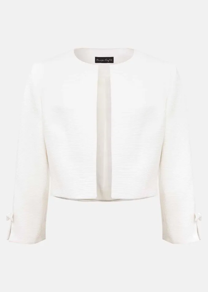 Women Phase Eight Jackets Zoelle Bow Jacket Ivory