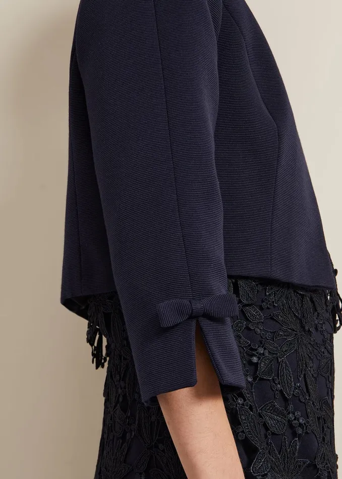 Women Phase Eight Jackets Zoelle Bow Jacket Navy