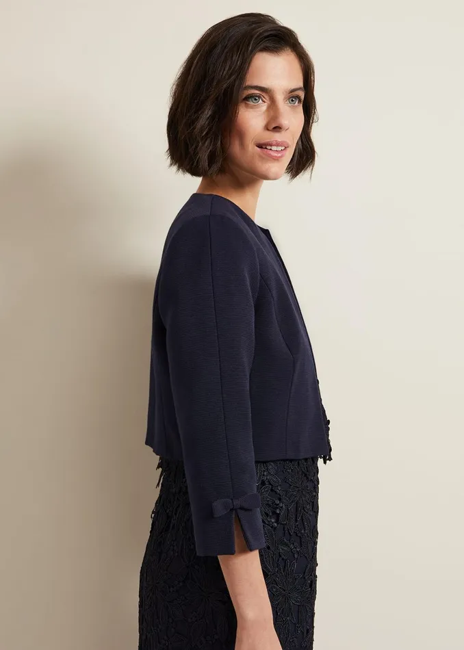 Women Phase Eight Jackets Zoelle Bow Jacket Navy