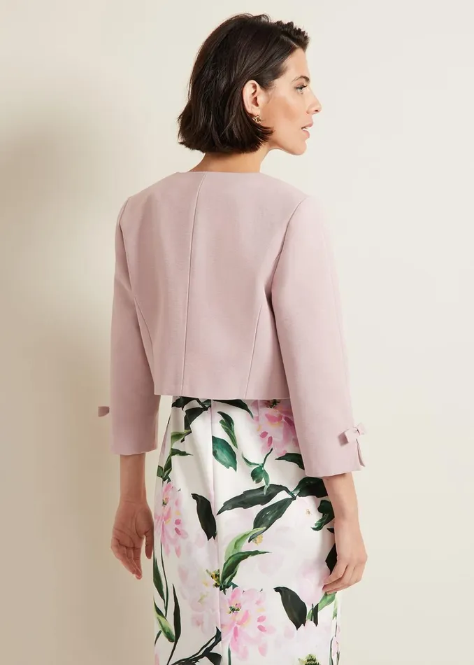 Women Phase Eight Jackets Zoelle Bow Jacket Pale Pink