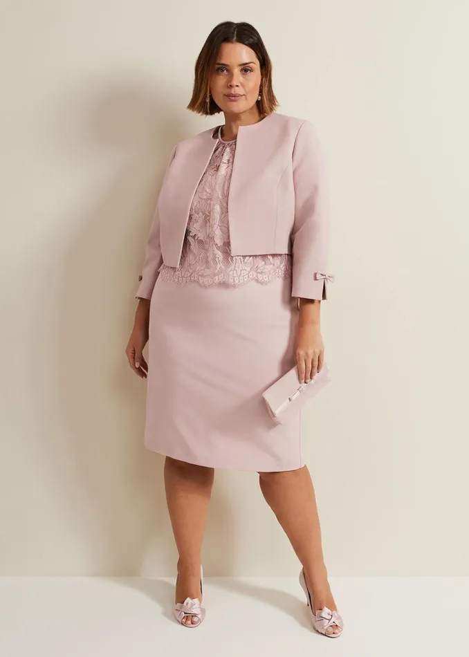 Women Phase Eight Jackets Zoelle Bow Jacket Pale Pink