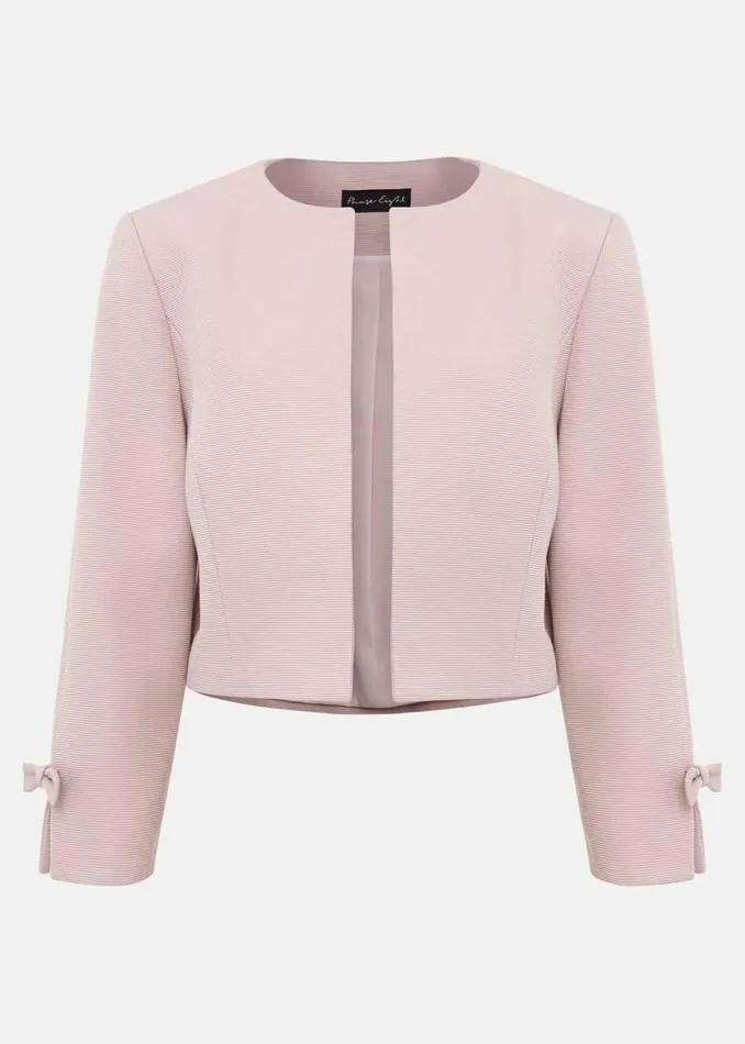 Women Phase Eight Jackets Zoelle Bow Jacket Pale Pink