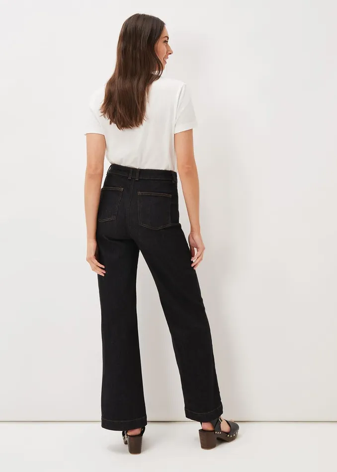 Women Phase Eight Jeans Magsie Wide Leg Jean Black