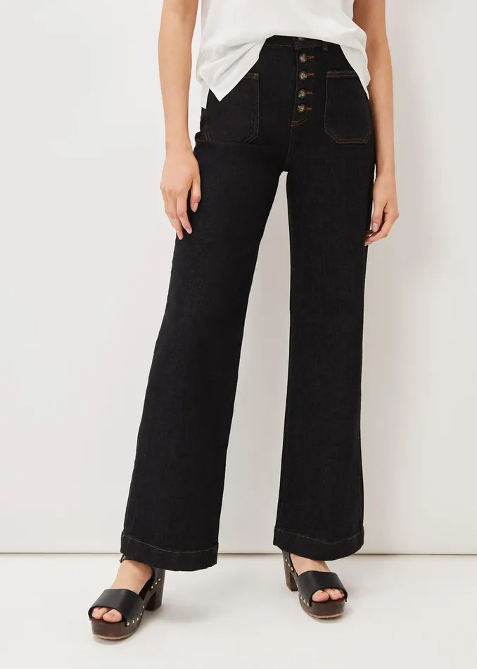 Women Phase Eight Jeans Magsie Wide Leg Jean Black