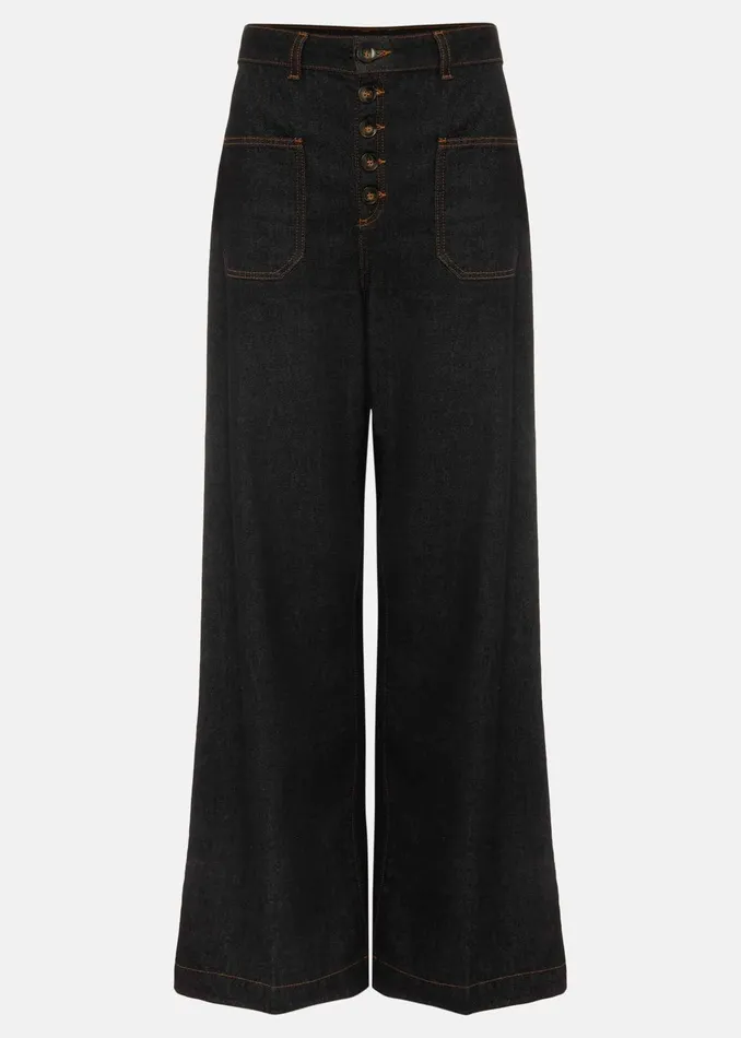 Women Phase Eight Jeans Magsie Wide Leg Jean Black