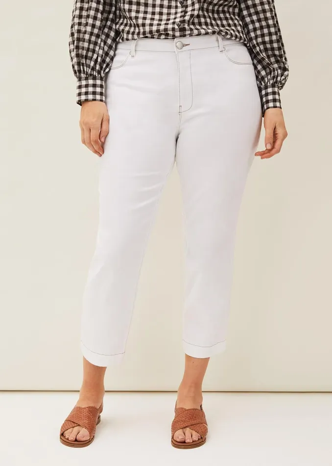 Women Phase Eight Jeans Ramona Cropped Straight Leg Jean White