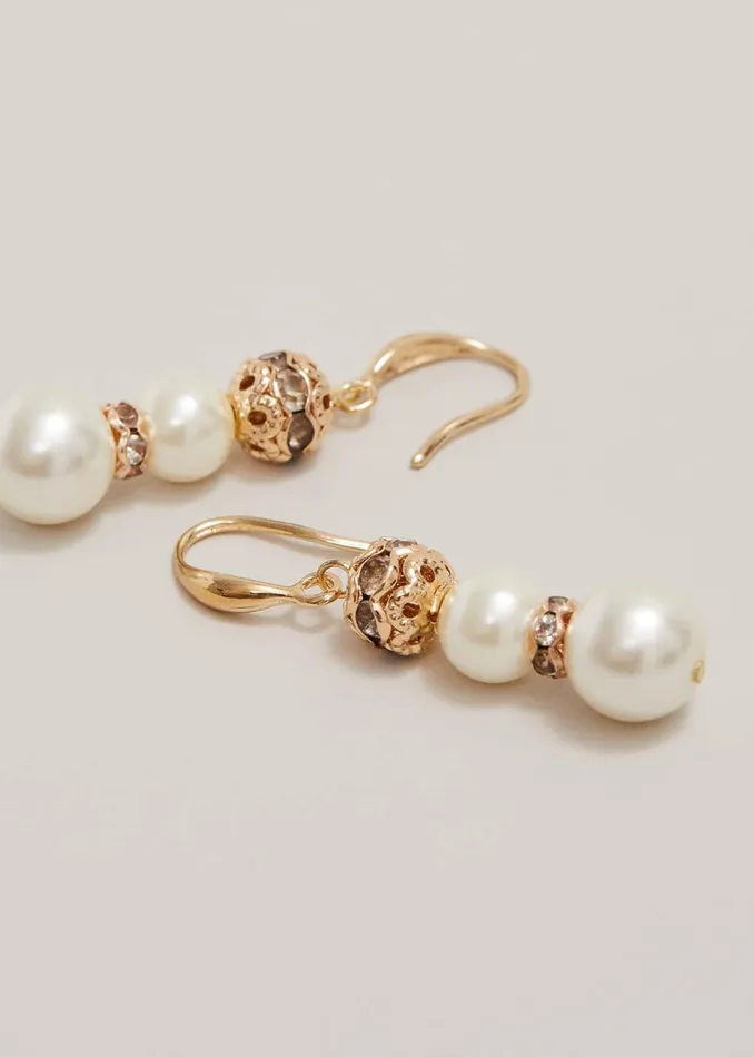 Women Phase Eight Jewellery Bead And Pearl Earring Ivory