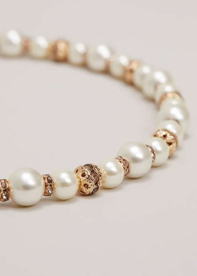 Women Phase Eight Jewellery Bead And Pearl Necklace Ivory