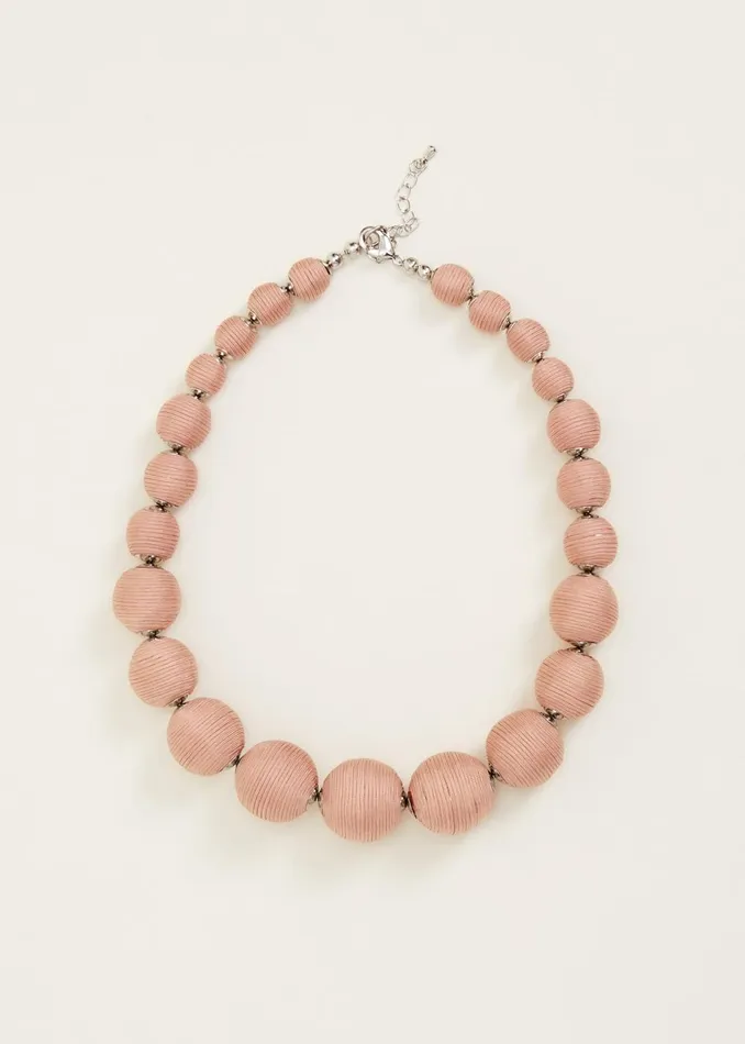 Women Phase Eight Jewellery Beaded Necklace Pale Pink