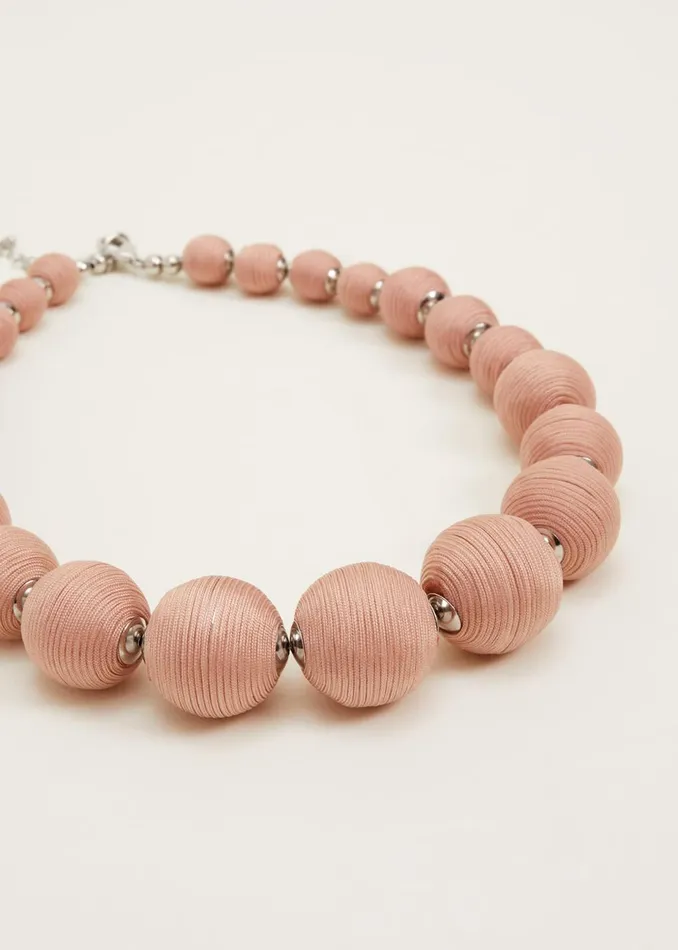 Women Phase Eight Jewellery Beaded Necklace Pale Pink