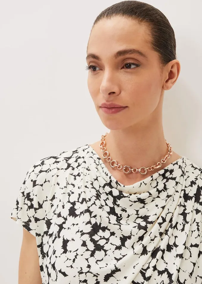 Women Phase Eight Jewellery Chunky Chain Necklace Rose Gold