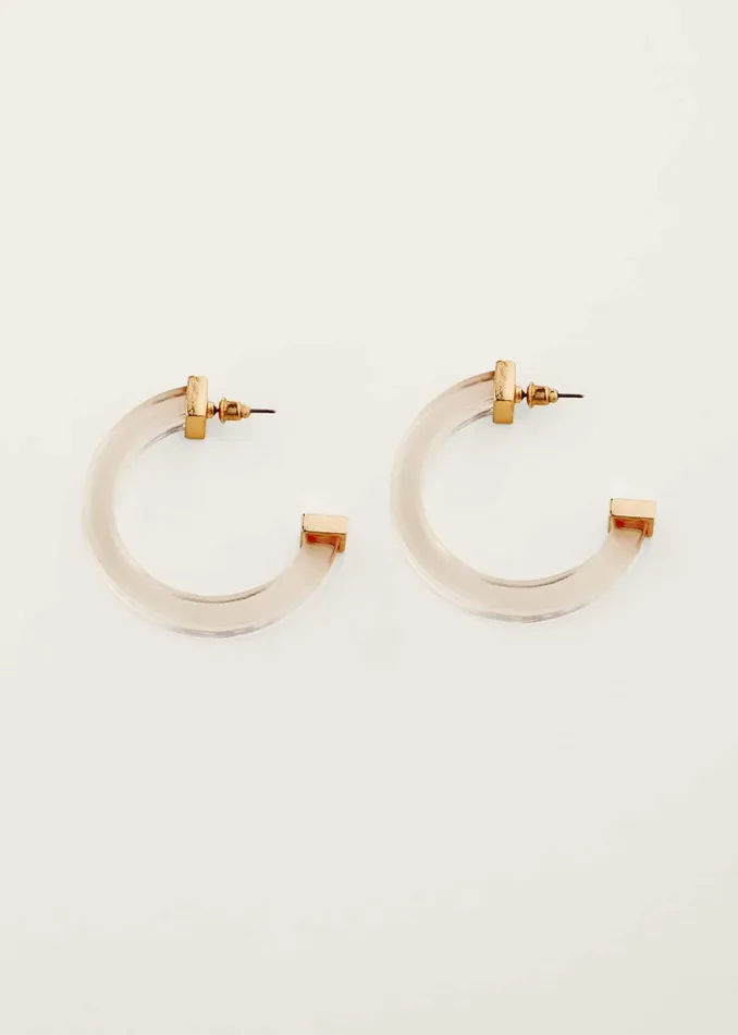 Women Phase Eight Jewellery Clear Hoop Earring Clear