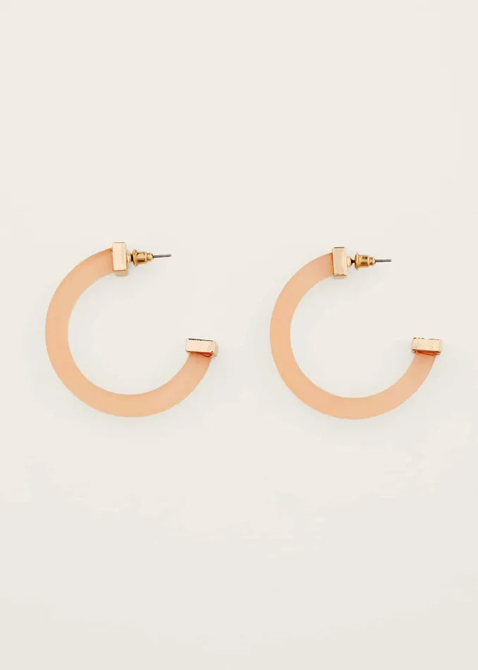 Women Phase Eight Jewellery Clear Hoop Earring Pink