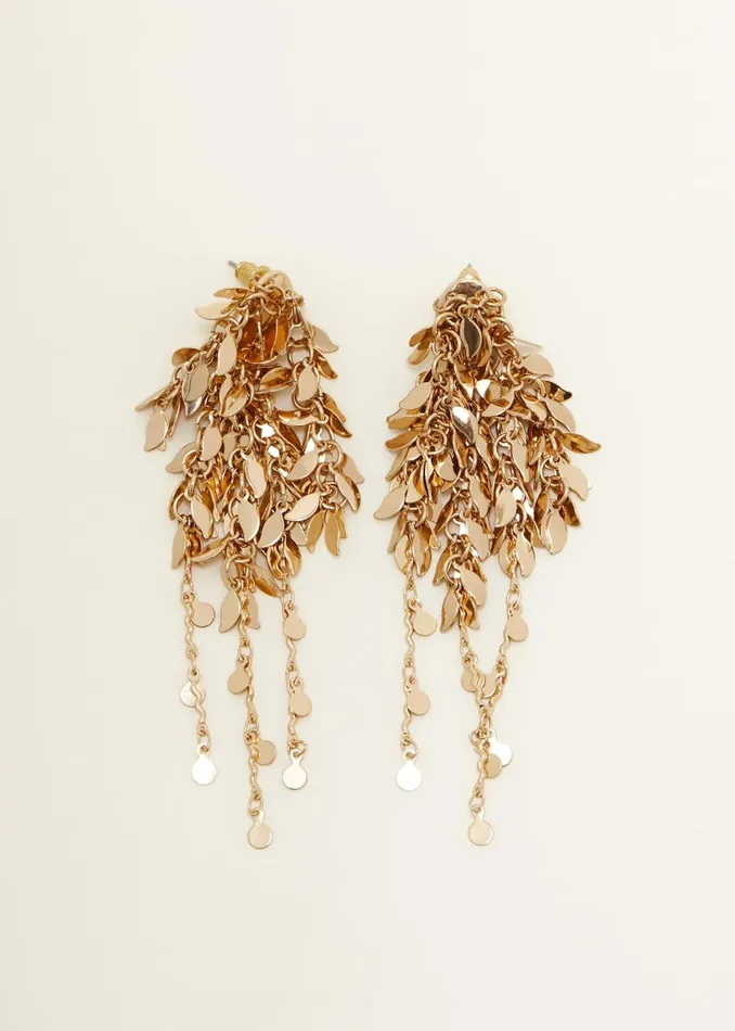 Women Phase Eight Jewellery Cluster Leaf Drop Earring Gold