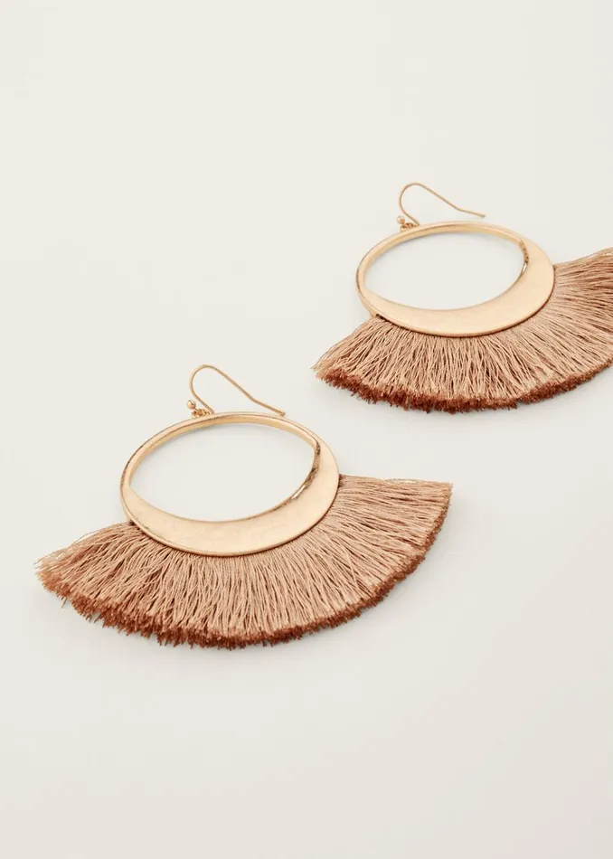 Women Phase Eight Jewellery Fan Detail Drop Earring Gold