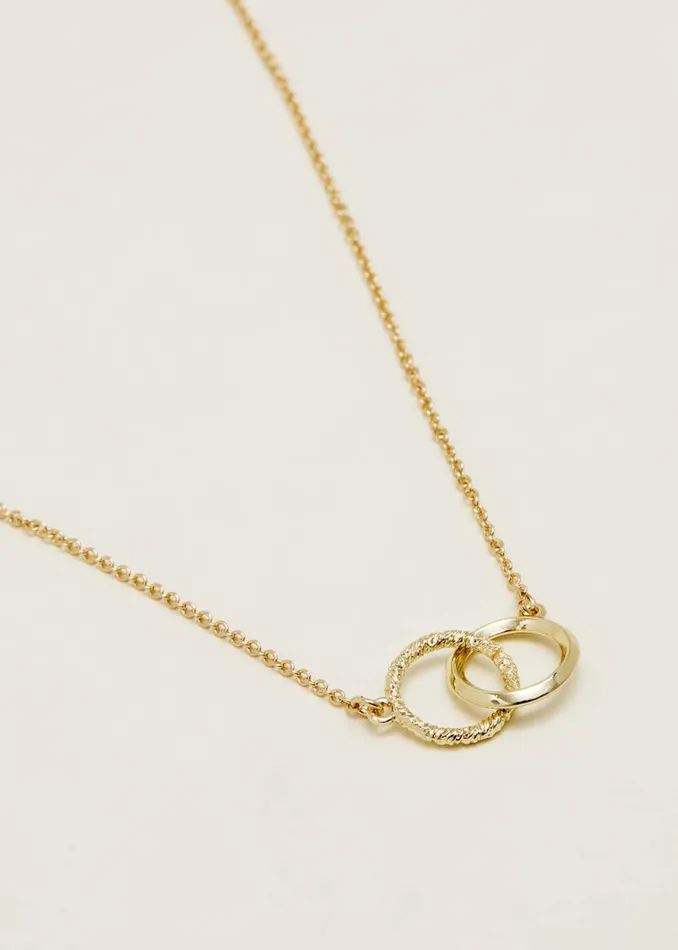 Women Phase Eight Jewellery Gold Circle Necklace Gold