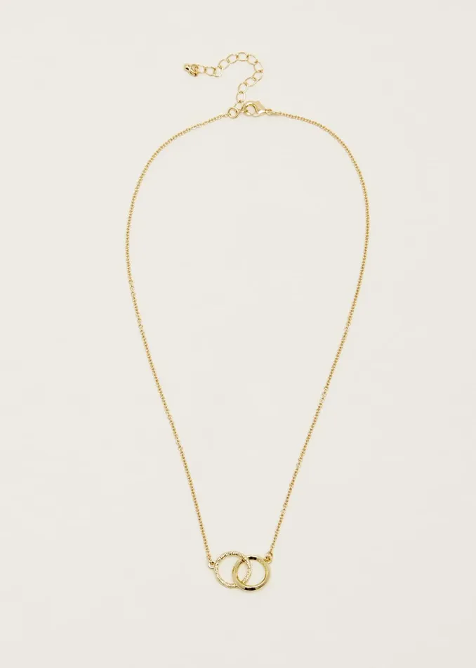 Women Phase Eight Jewellery Gold Circle Necklace Gold