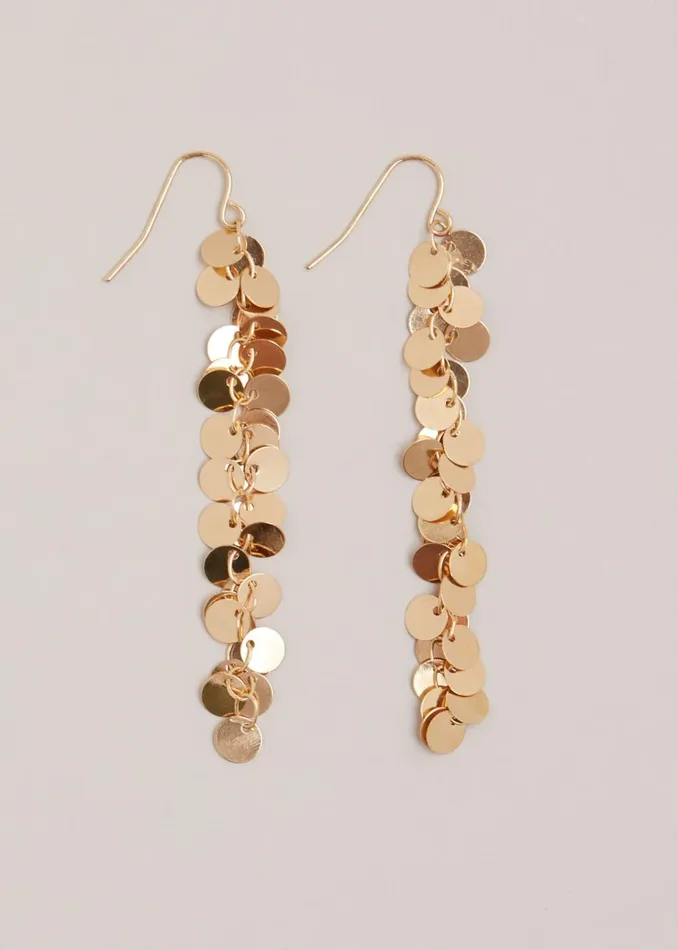 Women Phase Eight Jewellery Gold Cluster Drop Earrings Gold