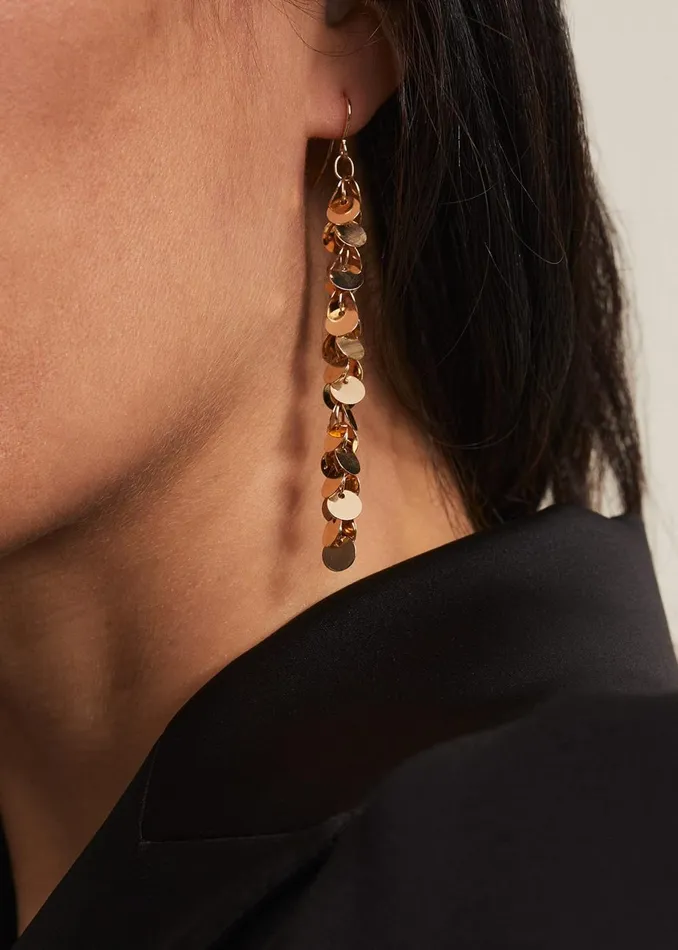 Women Phase Eight Jewellery Gold Cluster Drop Earrings Gold