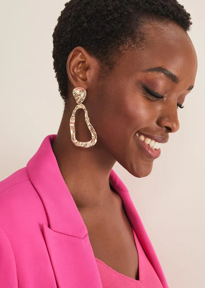 Women Phase Eight Jewellery Gold Drop Earrings Gold