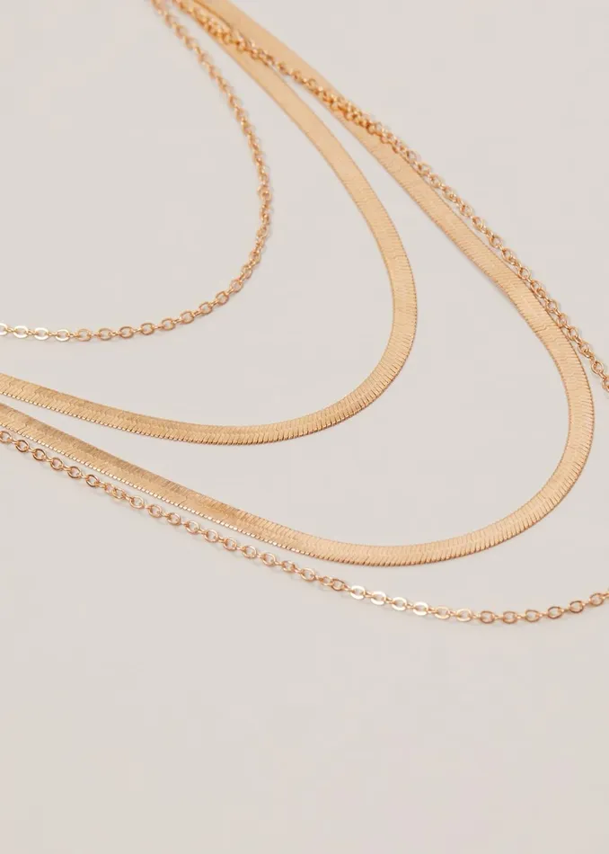 Women Phase Eight Jewellery Gold Layered Necklace Gold