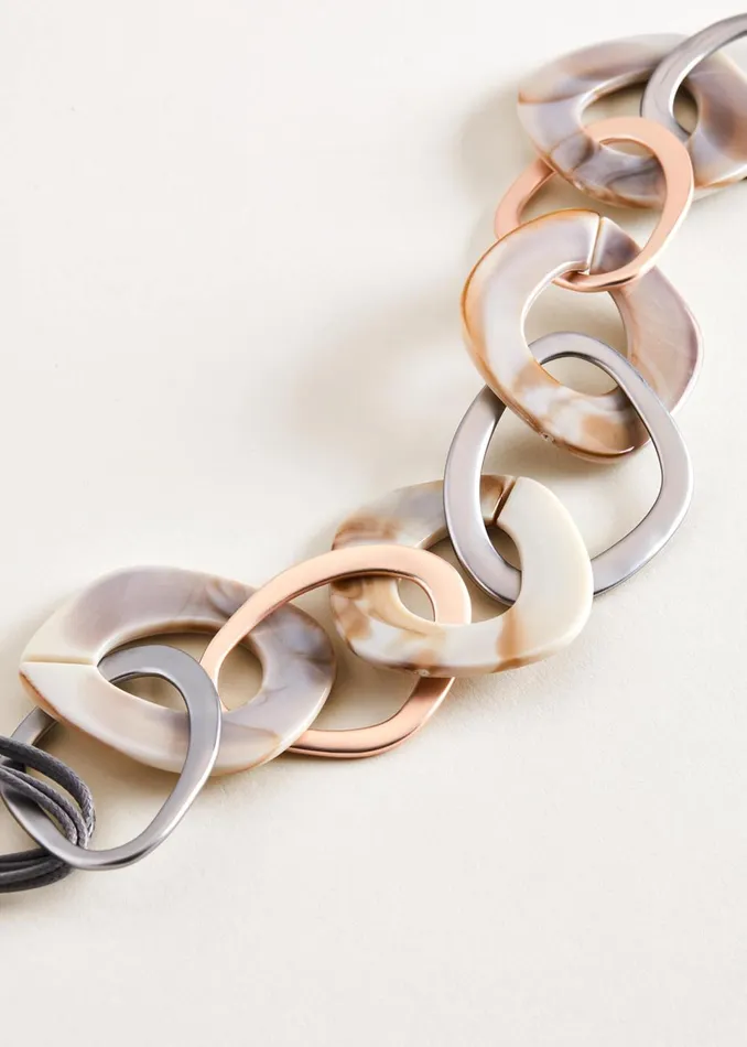 Women Phase Eight Jewellery Jily Resin Hoop Necklace Pinksilver