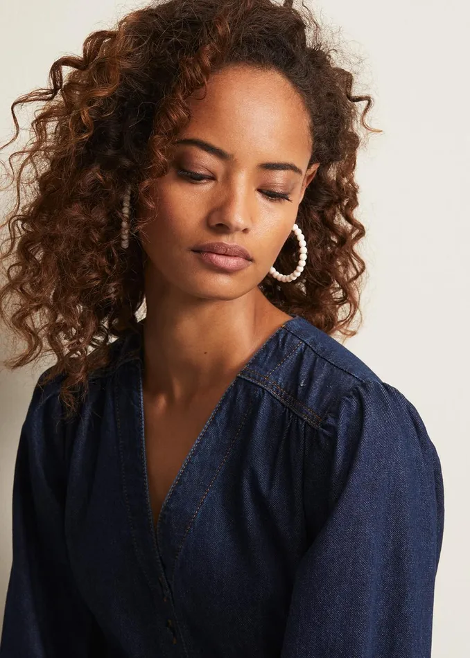 Women Phase Eight Jewellery Matte Bead Hoop Earrings Ivory