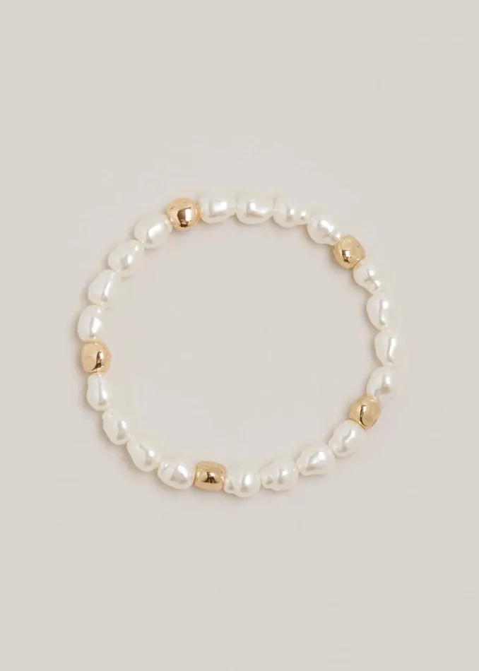 Women Phase Eight Jewellery Pearl And Bead Bracelet Gold