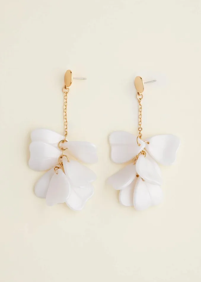 Women Phase Eight Jewellery Petal Drop Earrings Ivory