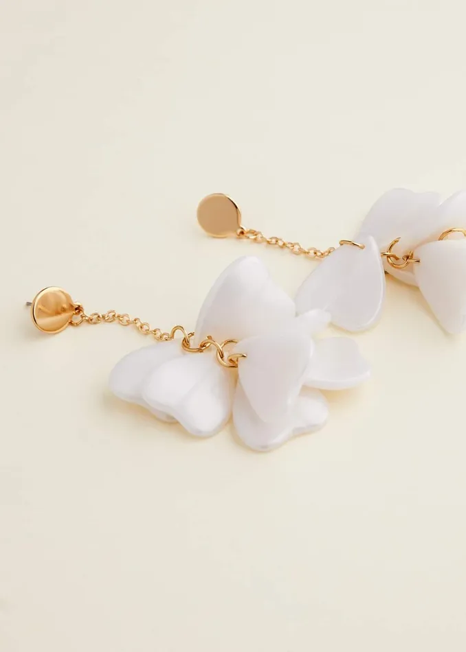 Women Phase Eight Jewellery Petal Drop Earrings Ivory