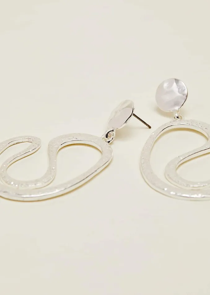 Women Phase Eight Jewellery Silver Drop Earrings Silver