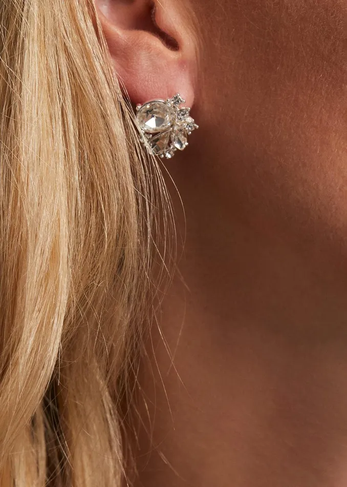 Women Phase Eight Jewellery Silver Plated Stud Earrings Silver