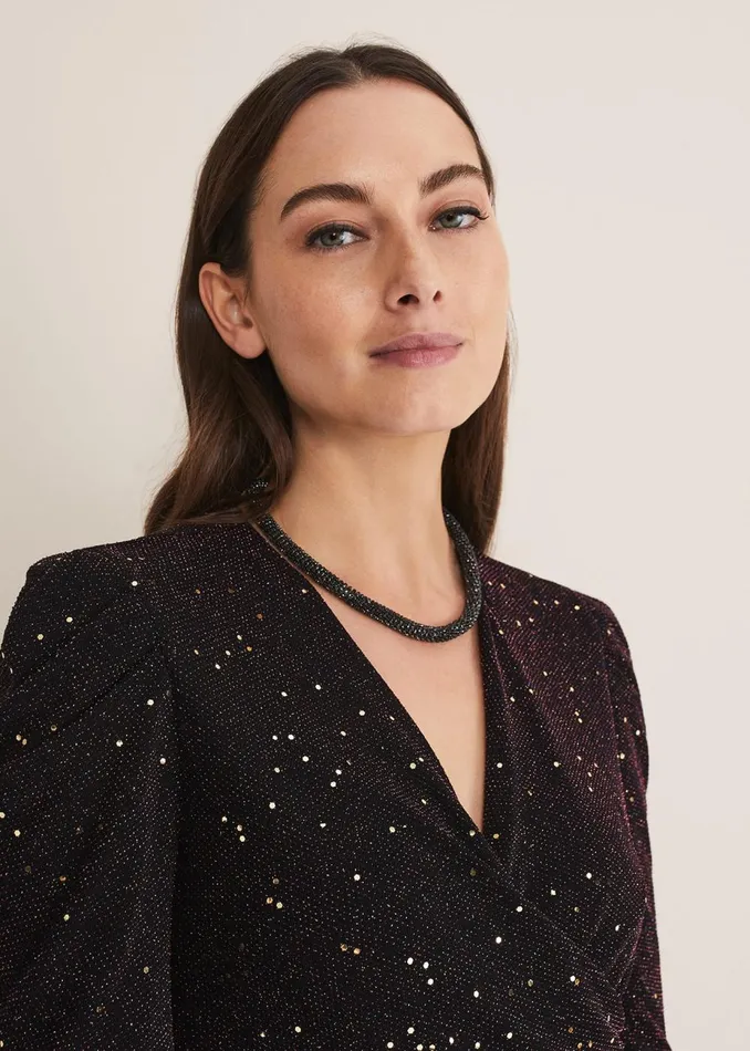 Women Phase Eight Jewellery Sparkle Necklace Black