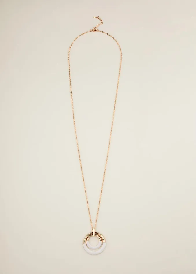 Women Phase Eight Jewellery Two Colour Double Circle Long Necklace Gold