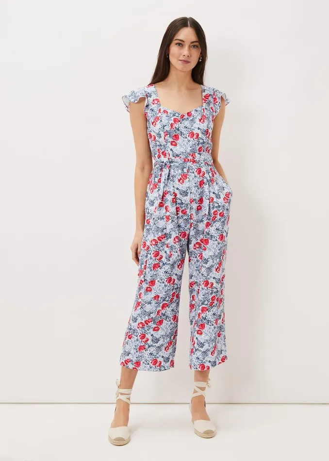 Women Phase Eight Jumpsuits Abbiana Tulip Jumpsuit Multicoloured