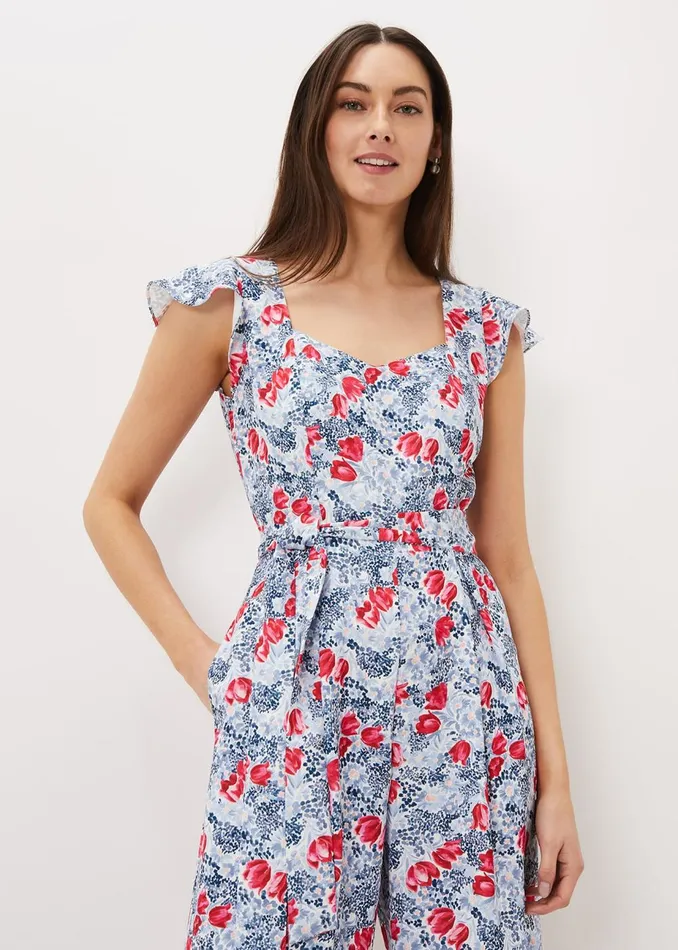 Women Phase Eight Jumpsuits Abbiana Tulip Jumpsuit Multicoloured